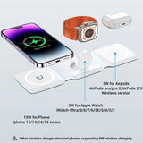 3 in 1 Wireless Foldable Charger Station with EU Plug Adapter