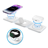 3 in 1 Wireless Foldable Charger Station with EU Plug Adapter