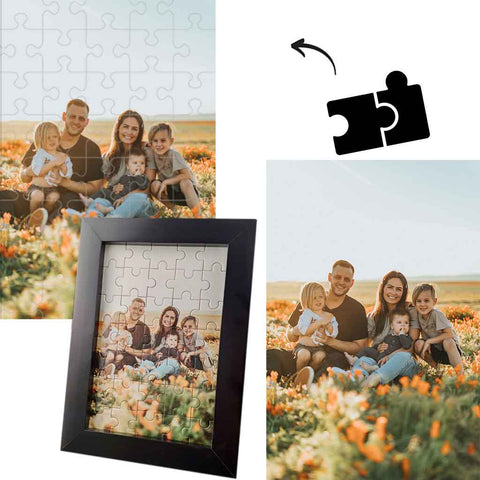 Personalized Photo Jigsaw Puzzle with 4x6 Picture Frame